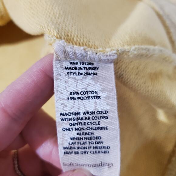 Soft Surroundings Soho Hoodie Heather Yellow Terry Tunic Sweatshirt Womens M - Picture 8 of 10